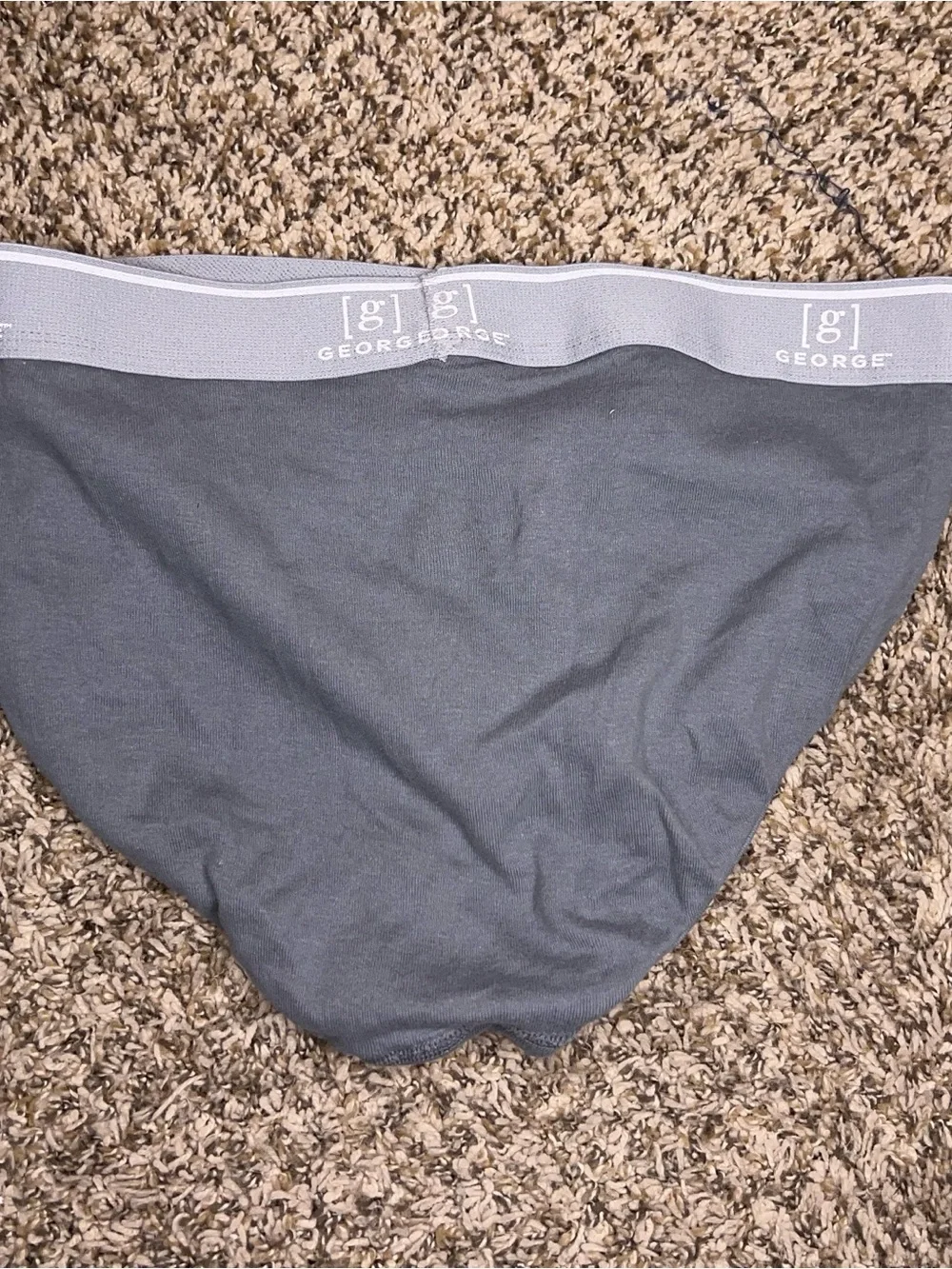 Lot Of 3 Medium Mens Underwear Blue Grey Boxer Brief Hanes George